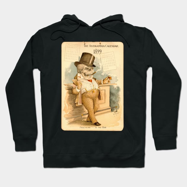 Vintage Skeleton-Gambler Hoodie by pocketlama